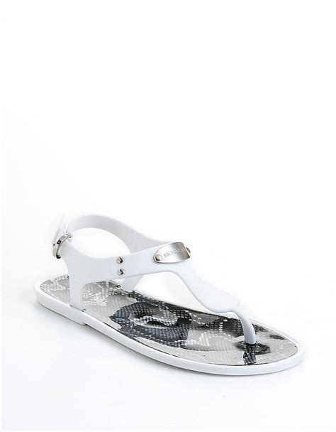 michael kors jelly sandals white